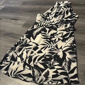 Express Black and White Floral Mini Dress